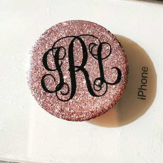 Monogrammed Round Phone Grip