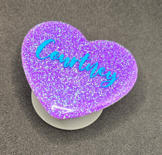 Personalized Heart Phone Grip