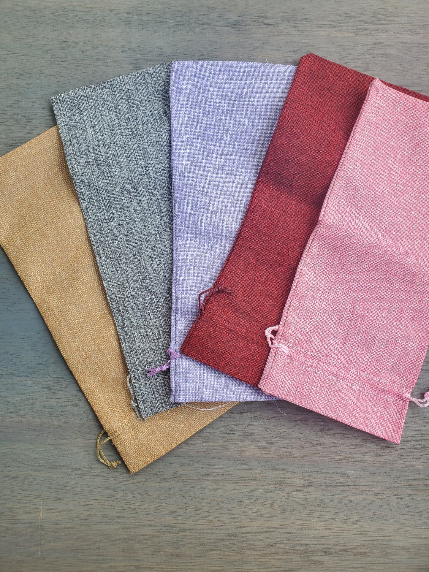 Custom Name Burlap Wine Bags